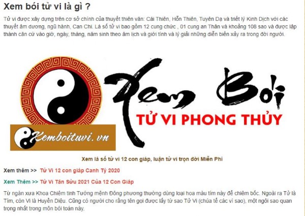 website tử vi uy tín