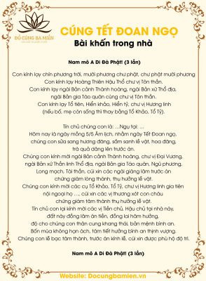 Bản văn khấn mùng 5 tháng 5 dành cho gia tiên trong không gian thờ cúng gia đình