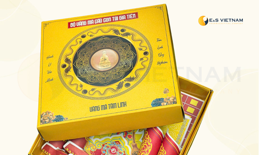 Bộ lễ vật vàng mã đầy đủ cho nghi lễ cúng cầu con tại gia tiên