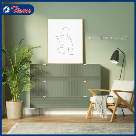 Căn phòng tươi mát với màu xanh lá cây, gam màu bản mệnh của người sinh năm 2010 mệnh gì hợp màu nào