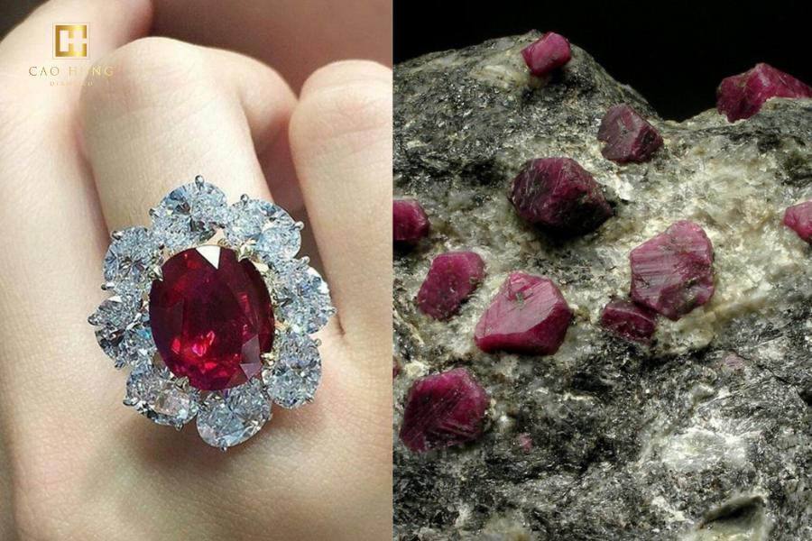 Đá ruby hồng ngọc kết hợp với biểu tượng cung hoàng đạo phương Tây, mang ý nghĩa may mắn cho mệnh chủ theo chiêm tinh học