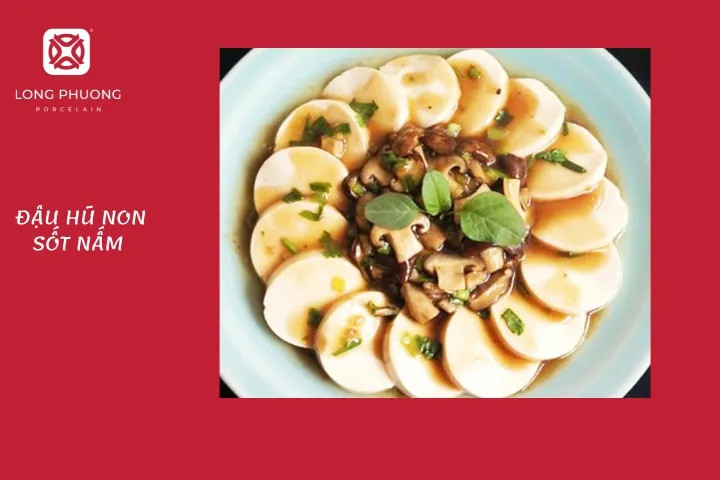 Đậu hũ non sốt nấm rơm chế biến đơn giản nhưng hấp dẫn