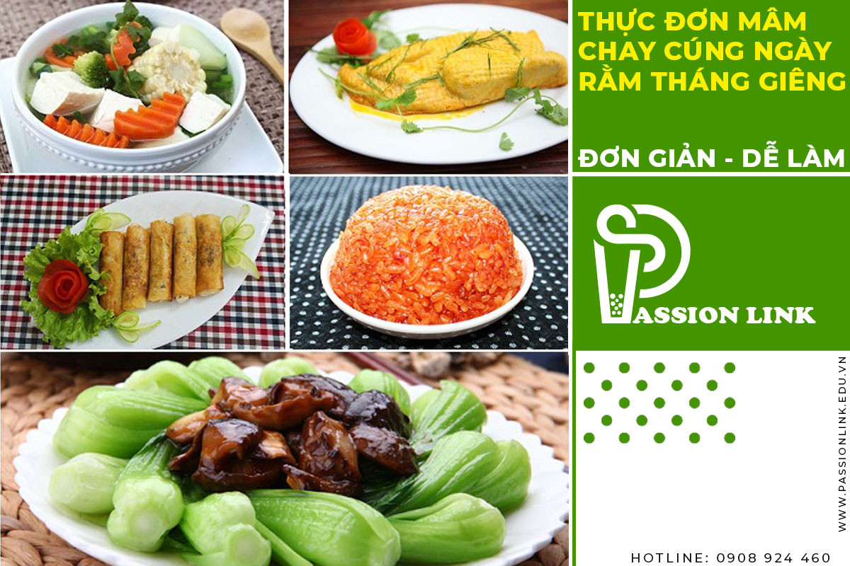 Mâm cỗ chay cúng rằm tháng giêng thịnh soạn, đa dạng món ăn truyền thống.