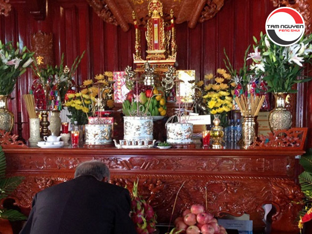 Mâm cỗ cúng gia tiên đầy đủ