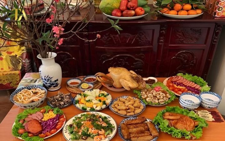 Mâm cơm cúng ngày thứ 100 chỉnh chu, đầy đủ