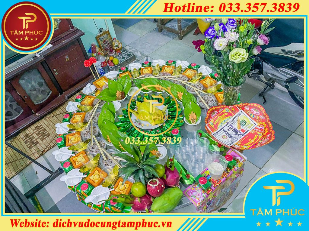 Mâm cúng căn cho bé trai ở các tỉnh miền Nam