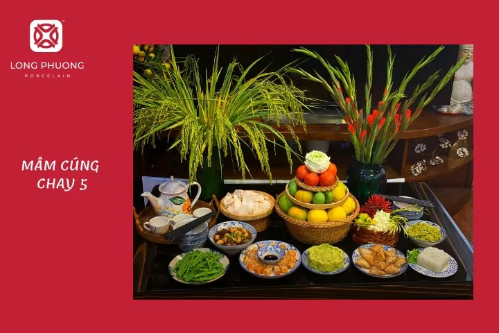 Mâm cúng chay 5 đặc trưng của mùa thu miền Bắc cho cỗ cúng Rằm tháng 7