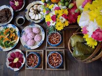 Mâm cúng chay thanh tịnh dâng lên Thổ Công ngày rằm tháng 7
