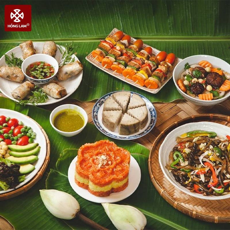 Mâm cúng chay thanh tịnh với các món ăn thuần khiết