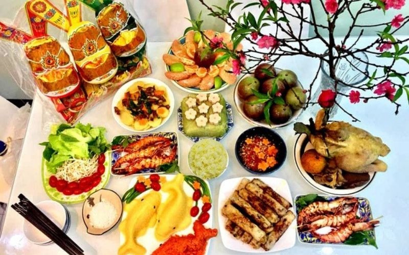Mâm cúng ông táo về trời đầy đủ lễ vật truyền thống