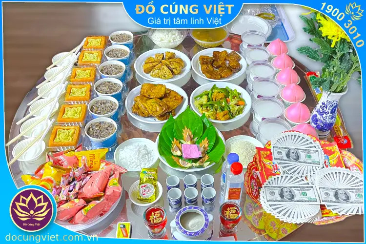 mâm cúng rằm 15 hàng tháng đơn giản mà vẫn đủ đầy