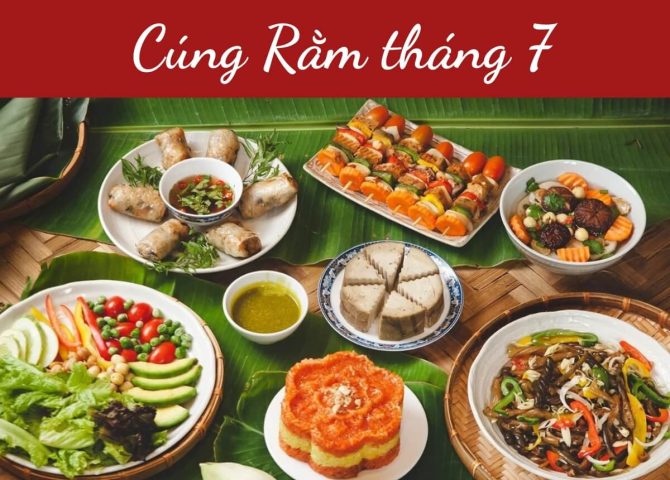 Mâm cúng rằm tháng 7 chay tịnh thể hiện lòng thành kính