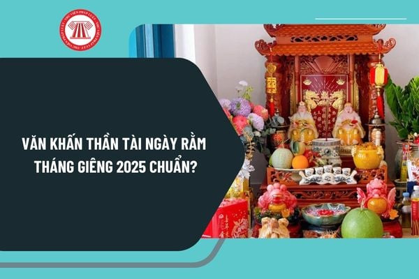 Mâm cúng Thần Tài tươm tất ngày rằm tháng Giêng