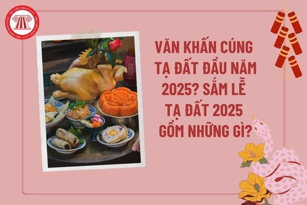 Mâm lễ cúng tạ đất chuẩn truyền thống với đầy đủ hương hoa, trái cây, và các vật phẩm tâm linh