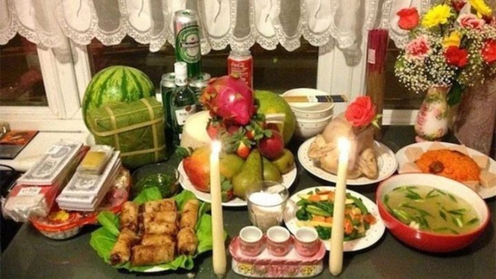 Mâm lễ cúng Thanh Minh tại gia