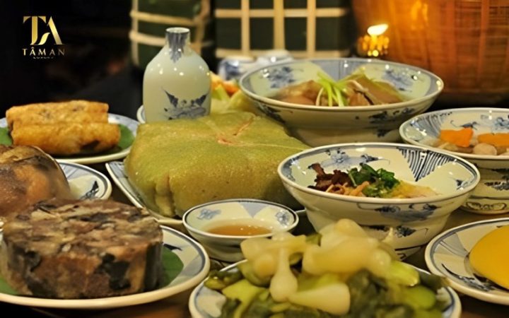 Mâm lễ vật cúng tạ thành tâm chuẩn bị trong gia đình