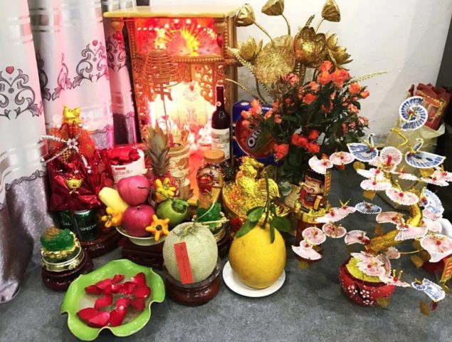 Mâm lễ vật cúng văn khấn thần linh ngày rằm chu đáo