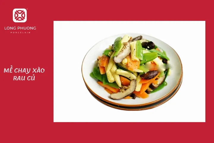 Mỡ chay xào rau củ giòn ngọt, tươi màu và bổ dưỡng