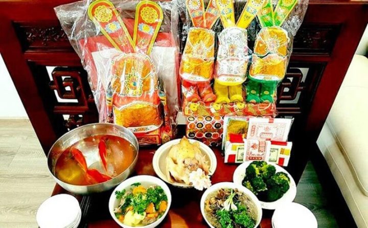 Nghi thức cúng tiễn ông Táo về trời với mâm cúng truyền thống