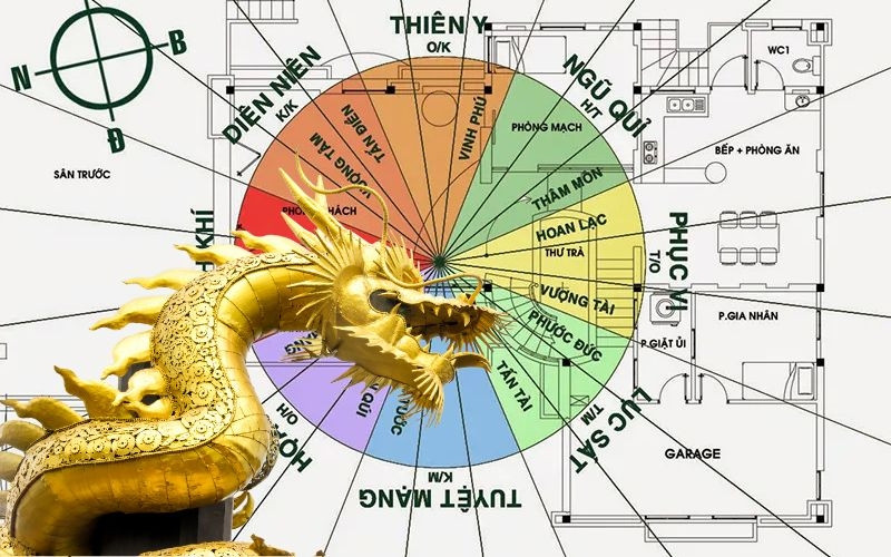 Ngôi nhà có kiến trúc hài hòa, minh họa hướng phong thủy tốt cho gia chủ tuổi Bính Thìn 1976