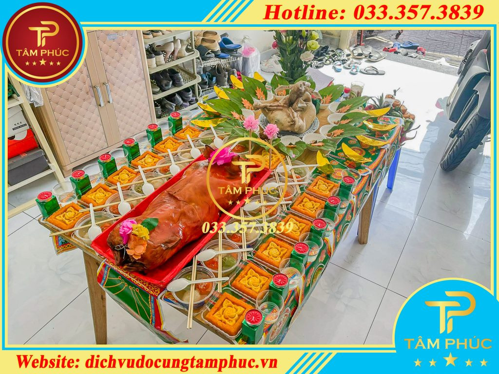 Sắp xếp lễ vật cúng căn theo phong tục cho bé gái 12 tuổi