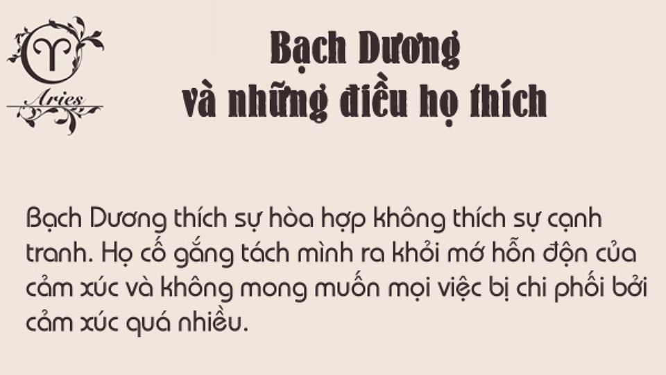 Tính cách cung Bạch Dương