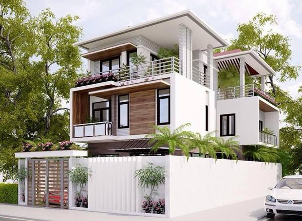 Biệt thự sang trọng với màu trắng chủ đạo, mang lại năng lượng tích cực và may mắn cho gia chủ mệnh Kim, giải đáp màu trắng mệnh gì