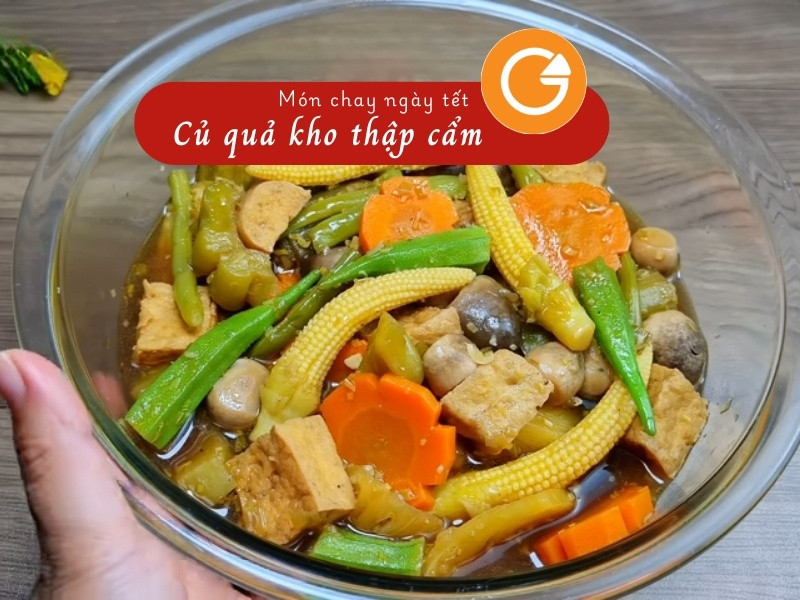 Củ quả kho thập cẩm chay