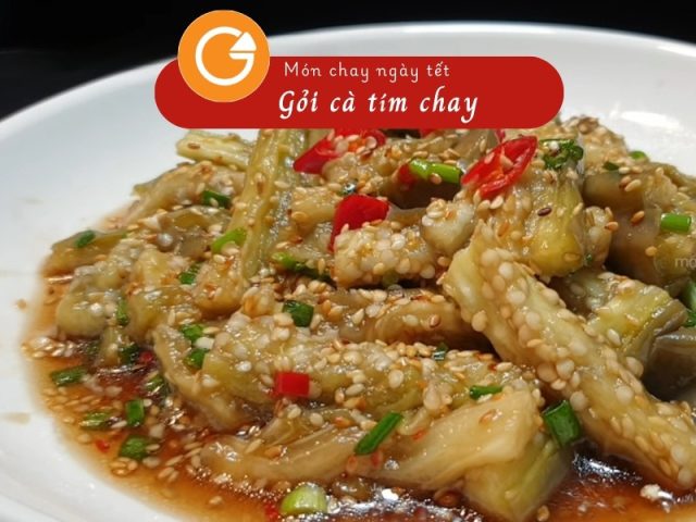 Gỏi cà tím chay ngon