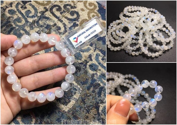 Kiểm định vòng tay đá moonstone hợp mệnh Kim
