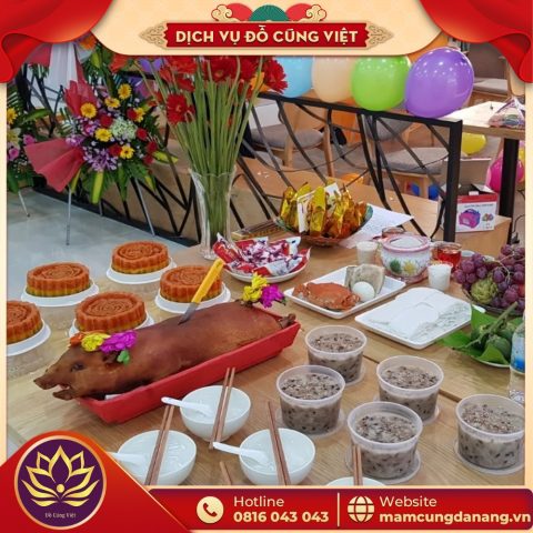 Mâm cúng đất đai trang trọng
