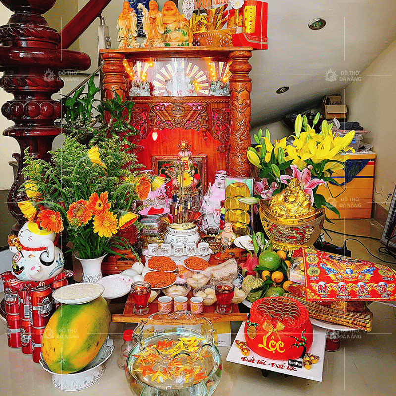 Mâm cúng vía Thần Tài đầy đủ