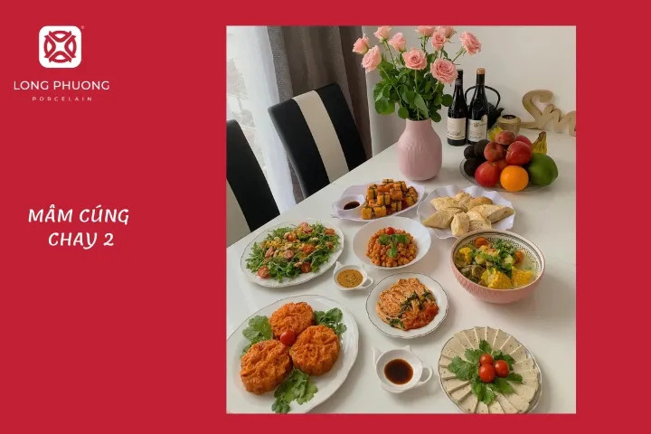 Mâm lễ chay cúng rằm tháng 7