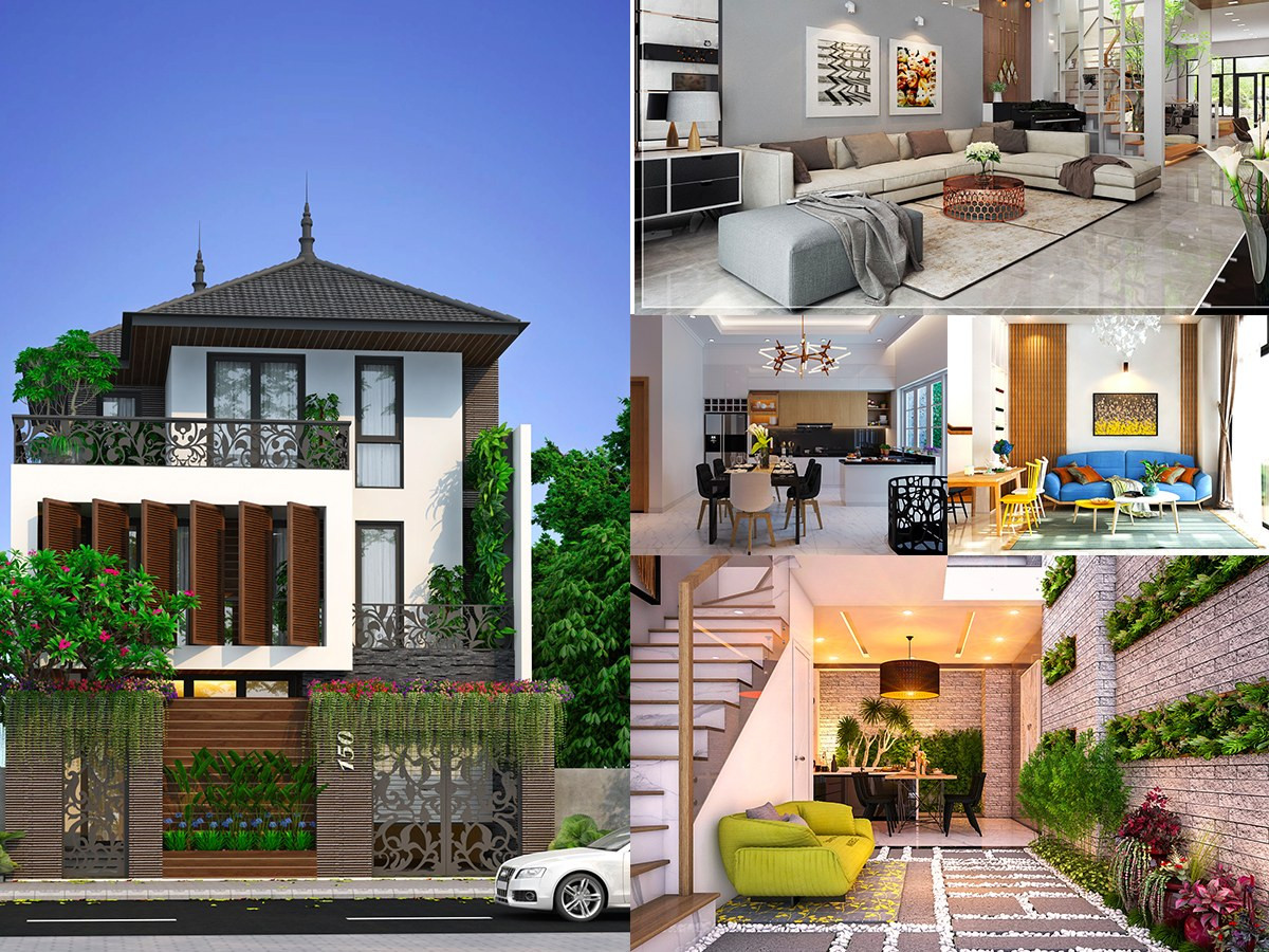 Nội thất phòng ngủ với tông màu trắng và vàng nhạt, tượng trưng cho sự tinh khiết và tài lộc của hành Kim