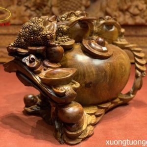 Tượng Tam Cóc Chấn Chum Tiền Gỗ Hương