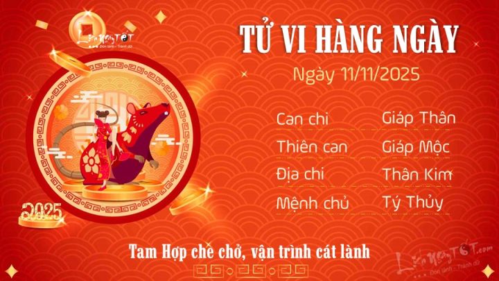 Tử Vi Ngày 11 12 Con Giáp