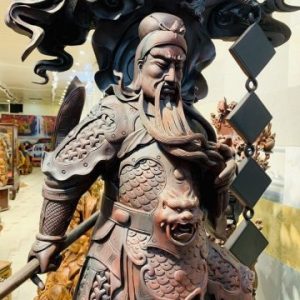 Quan Công ngự song long gỗ trắc. Quan Công ngự song long gỗ trắc.