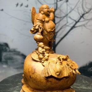 Tượng Phật Di Lặc nhị tiểu đứng bao tiền