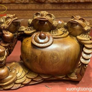 Tượng Tam Cóc Chấn Chum Tiền Gỗ Hương
