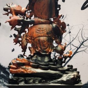 Tượng Phật Di Lặc Ngũ Tiểu Vác Đào Đứng Tiền