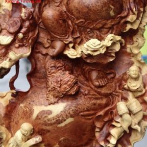 Di Lặc Ngũ Tiểu Vác Đào Đứng Bao Tiền Nu Hương