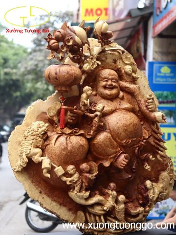 Di Lặc 5 Tiểu Vác Đào Đứng Gậy Như Ý Nu Hương Di Lặc 5 Tiểu Vác Đào Đứng Gậy Như Ý Nu Hương