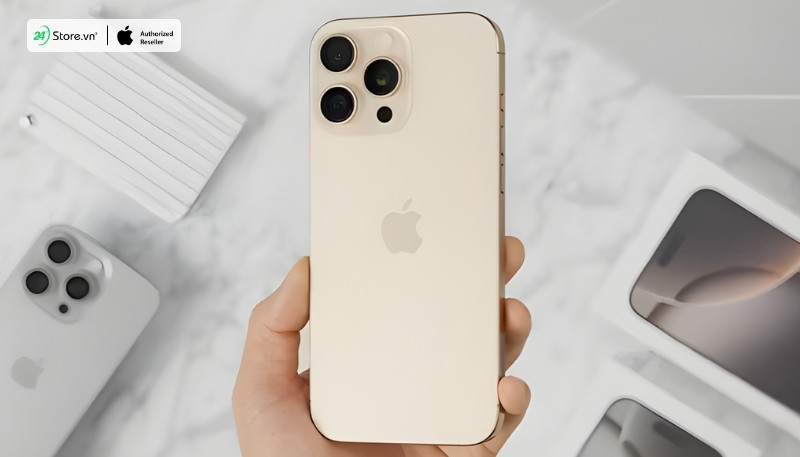 Bảng màu tương hợp phong thủy cho iPhone 16 Pro Max màu Titan Sa Mạc