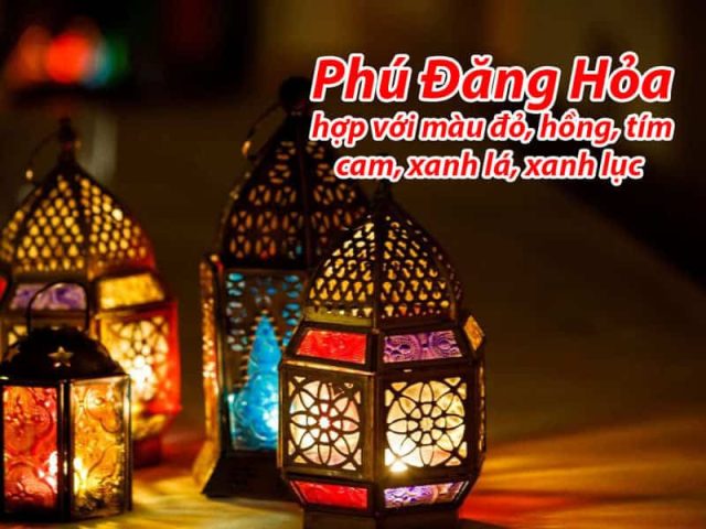 Bảng phối màu sắc hài hòa cho người mệnh Phú Đăng Hỏa, ưu tiên đỏ, hồng, tím và xanh lá