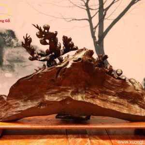 Cầu Hoa Mai chim Sẻ Gỗ Trắc