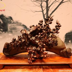 Cầu Hoa Mai chim Sẻ Gỗ Trắc