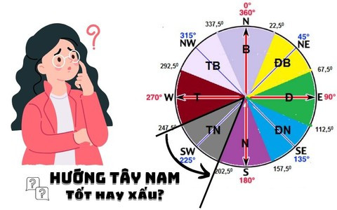 Biểu đồ về các hướng hợp và kỵ theo cung mệnh
