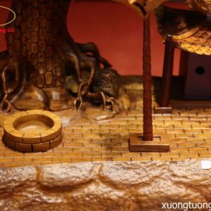 Tiểu Cảnh Cây Đa Giếng Nước Gỗ Hương