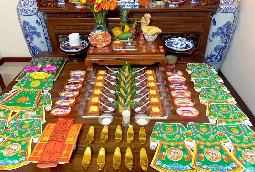 Cách bài trí mâm cúng đầy tháng cho bé gái thể hiện nét văn hóa dân gian tinh tế