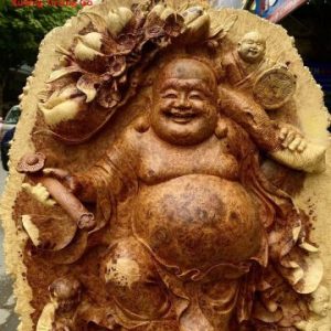 Di Lặc Ngũ Tiểu Vác Đào Đứng Bao Tiền Nu Hương